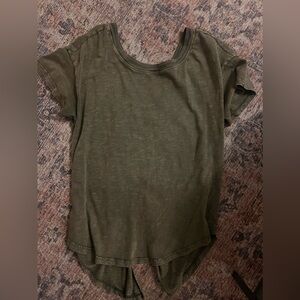 Army green Anthropologie tshirt